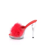 Polipiel 12,5 cm GLORY-501F-8 pantuflas tacn alto fabulicious tacn alto plumas rojo