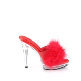 Polipiel 12,5 cm GLORY-501F-8 pantuflas tacn alto fabulicious tacn alto plumas rojo