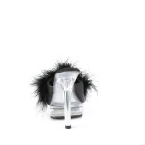 Polipiel 13,5 cm MAJESTY-501F-8 pantuflas tacn alto fabulicious tacn alto plumas negros