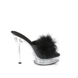 Polipiel 13,5 cm MAJESTY-501F-8 pantuflas tacn alto fabulicious tacn alto plumas negros