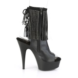 Polipiel 15 cm DELIGHT-1018RSF botines con flecos de mujer tacn altos