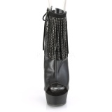 Polipiel 15 cm DELIGHT-1018RSF botines con flecos de mujer tacn altos