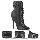 Polipiel 15 cm DOMINA-1023 botines tacn aguja negros