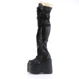 Polipiel 15 cm WAVE-315-2 Botas hasta la rodilla cua alta negro