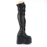 Polipiel 15 cm WAVE-315-2 Botas hasta la rodilla cua alta negro