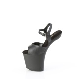 Polipiel 20 cm CRAZE-809 Heelless plataforma tacn alto pony negro