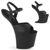 Polipiel 20 cm CRAZE-809 Heelless plataforma tacn alto pony negro