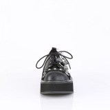 Polipiel 5 cm EMILY-32 Zapatos de punk negros con cordones