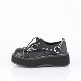 Polipiel 5 cm EMILY-32 Zapatos de punk negros con cordones