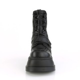 Polipiel Negro 12 cm STOMP-13 plataforma botines cua alta