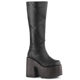 Polipiel hippie 13 cm CAMEL-280 botas plataforma tacn chunky negro