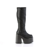 Polipiel hippie 13 cm CAMEL-280 botas plataforma tacn chunky negro