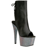 Polipiel piedra cristal 18 cm BEJEWELED-1018D7 botines mujer con plataforma