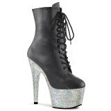 Polipiel piedra cristal 18 cm BEJEWELED-1020-7 botines mujer con plataforma