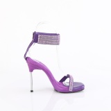 Purpura 11,5 cm CHIC-40 correa al tobillo sandalias tacn aguja de metal