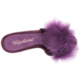 Purpura 13 cm POISE-501F Tacn plumas de marabu Mules Calzado