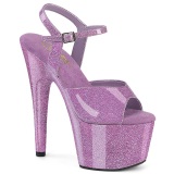 Purpura 18 cm ADORE-709GP brillo plataforma sandalias de tacn alto