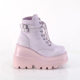 Purpura Terciopelo 11,5 cm SHAKER-52 botines cua alta plataforma