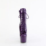 Purpura glitter 18 cm plataforma botines tacn alto mujer