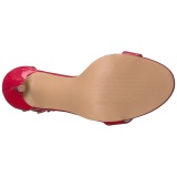 Rojo 13 cm AMUSE-10 Zapatos para travestis