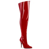 Rojo 13 cm botas altas de caa ancha elsticos para hombres