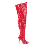 Rojo 13 cm botas altas de caa ancha elsticos para hombres