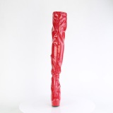 Rojo 15 cm DELIGHT-3000HWR Holograma botas altas overknee plataforma