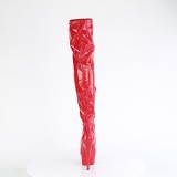 Rojo 15 cm DELIGHT-3000HWR Holograma botas altas overknee plataforma