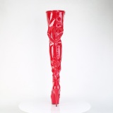 Rojo 15 cm DELIGHT-4000 Vinilo plataforma botas altas crotch alto