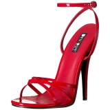 Rojo 15 cm DOMINA-108 zapatos fetiche con tacn alto