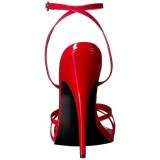 Rojo 15 cm DOMINA-108 zapatos fetiche con tacn alto