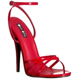 Rojo 15 cm DOMINA-108 zapatos fetiche con tacn alto