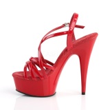 Rojo 15 cm Pleaser DELIGHT-613 Sandalias de tacn