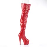 Rojo 18 cm ADORE-3011HWR Holograma plataforma botas altas punta abierta