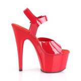 Rojo 18 cm ADORE-708N Zapatos Tacn Aguja Plataforma