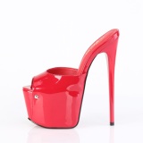 Rojo 18 cm JUBILANT-01 plataforma mules de tacn alto mujer