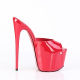 Rojo 18 cm JUBILANT-01 plataforma mules de tacn alto mujer