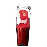 Rojo 20 cm FLAMINGO-808 Cromo Plataforma Tacn Alto