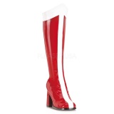 Rojo Blanco 7,5 cm GOGO-305 Botas de tacn de mujer