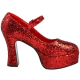 Rojo Brillo 11 cm MARYJANE-50G Plataforma Zapato Saln Mary Jane