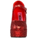 Rojo Brillo 11 cm MARYJANE-50G Plataforma Zapato Saln Mary Jane