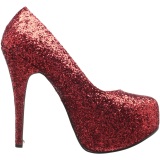 Rojo Brillo 14,5 cm Burlesque TEEZE-06GW zapatos de saln pies anchos hombre