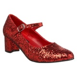 Rojo Brillo 5 cm SCHOOLGIRL-50G Zapato Saln Mary Jane