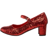 Rojo Brillo 5 cm SCHOOLGIRL-50G Zapato Saln Mary Jane