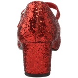 Rojo Brillo 5 cm SCHOOLGIRL-50G Zapato Saln Mary Jane