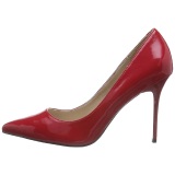 Rojo Charol 10 cm CLASSIQUE-20 zapatos puntiagudos tacn de aguja