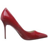 Rojo Charol 10 cm CLASSIQUE-20 zapatos puntiagudos tacn de aguja