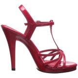 Rojo Charol 12 cm FLAIR-420 Sandalias Femininas Planos