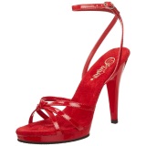 Rojo Charol 12 cm FLAIR-436 Sandalias Femininas Planos