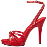 Rojo Charol 12 cm FLAIR-436 Sandalias Femininas Planos